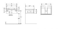 Vorschau: Geberit Xeno² Waschtischunterschrank 88x22cm, 1 Auszug