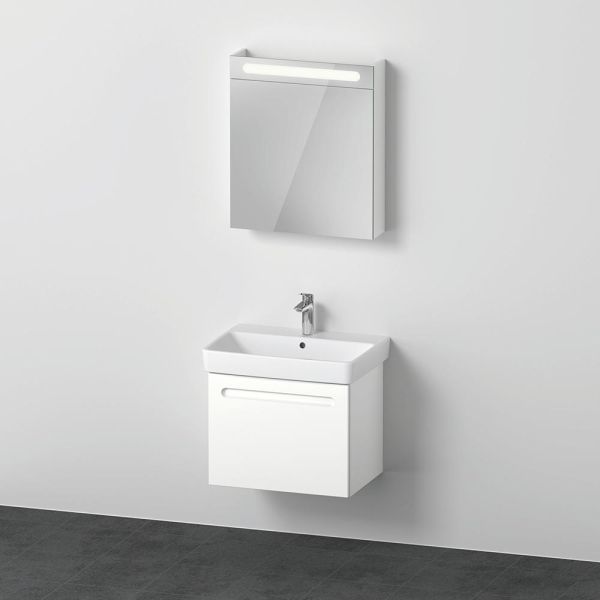 Duravit No.1 Badmöbel-Set 65cm mit Waschtisch, Spiegelschrank, 1 Auszug und Innenschublade N10167L18180000