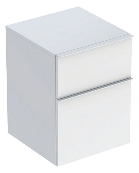 Geberit iCon Seitenschrank mit 2 Schubladen, Breite 45cm weiß hochglanz