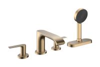 Hansgrohe Vivenis 4-Loch Wannenrandarmatur mit Schlauchbox (sBox),brushed bronze 75444140