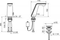 Vorschau: Hansa Alessi Sense Waschtisch-Elektronik-Batterie, Batteriebetrieb, chrom/weiß