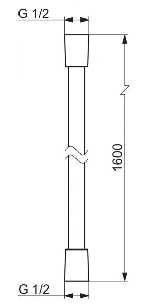 Hansa Hansajet Brauseschlauch, 1,60m, Gewebeoptik, chrom