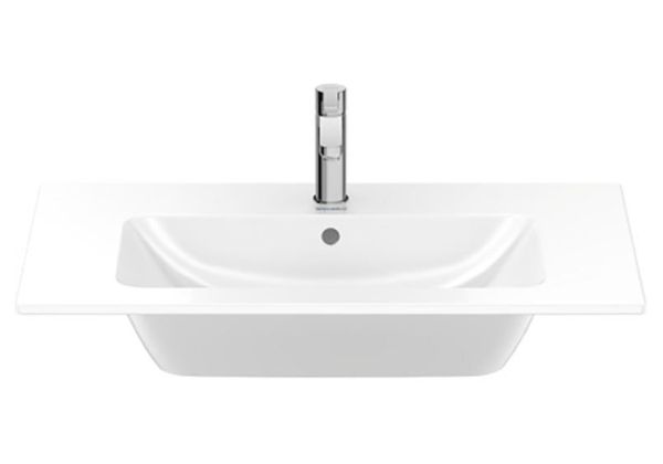 Duravit XBase Badmöbel-Set 83cm mit ME by Starck Waschtisch und Spiegelschrank