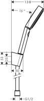 Vorschau: hansgrohe Pulsify Select S Brauseset 105 3 Strahlarten Relaxation, Duschschlauch 160cm, weiß matt