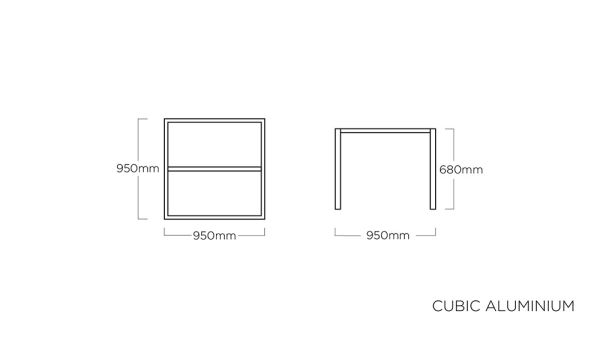 KETTLER CUBIC Casual Dining Tischgestell, anthrazit