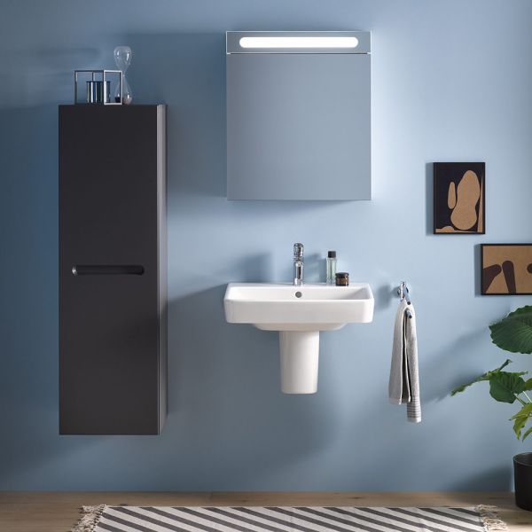 Duravit No.1 Waschtisch 55x46cm, mit Überlauf, ohne Wondergliss, weiß 2375550000