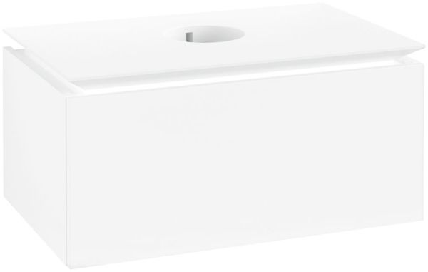 Villeroy&Boch Legato Waschtischunterschrank 80x50cm für Aufsatzwaschtisch, 1 Auszug, glossy white, B60100DH