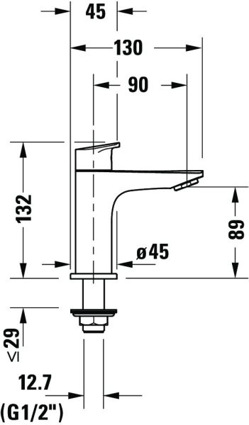 Duravit No.1 Standventil für Kaltwasser, chrom