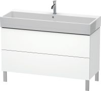 Vorschau: Duravit L-Cube Waschtischunterschrank bodenstehend 118x46cm mit 2 Schubladen für Vero Air 235012, weiß matt, LC677901818