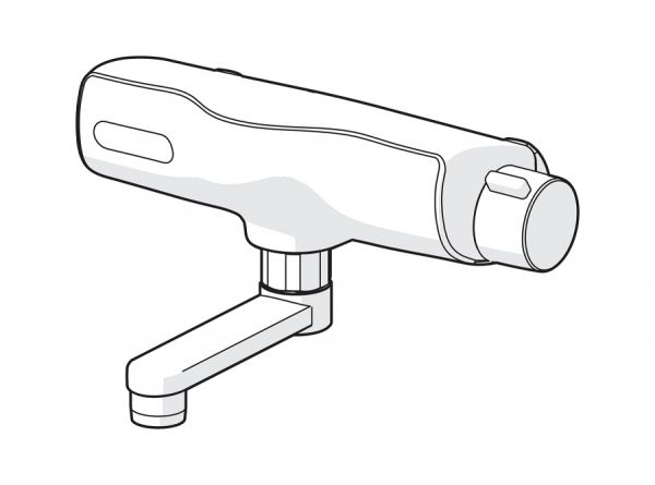 Hansa Hansaelectra Waschtisch-Elektronik-Batterie, Temperierbatterie, Batteriebetrieb, 100mm, chrom