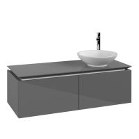 Vorschau: Villeroy&Boch Legato Waschtischunterschrank 120x50cm für Aufsatzwaschtisch, 2 Auszüge, glossy grey, B58100FP