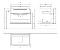 Vorschau: Villeroy&Boch Subway 2.0 Waschtischunterschrank 78,7x59cm, 2 Auszüge für Waschtisch 71758001