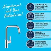Vorschau: Grohe Start Küchen-Wasserhahn Niederdruck, chrom