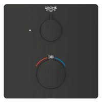 Vorschau: Grohe Grohtherm Thermostat-Brausebatterie eckig, matt black