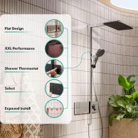 Vorschau: hansgrohe Raindance Alive Q Duschsystem 210/340 ShowerSelect Comfort, schwarz matt