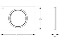 Vorschau: MEPA Sanicontrol® Betätigungsplatte MEPAzero Design 2-Mengen teileingelassen