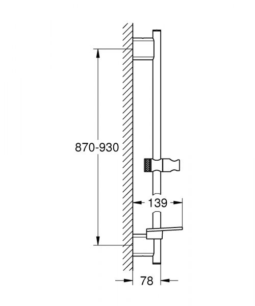 Grohe Rainshower SmartActive Brausestange 90cm