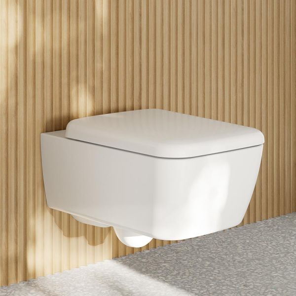 Villeroy&Boch Skyla Combi-Pack Wand-WC TwistFlush 37x53cm mit WC-Sitz, softcube, weiß 4682CL01