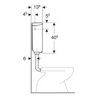 Vorschau: Geberit AP140 AP-Spülkasten 2-Mengen-Spülung,