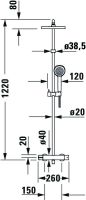 Vorschau: Duravit B.1 Shower System/Duschsystem mit Brausethermostat, chrom