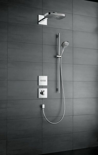 Hansgrohe Raindance Select E 120 3jet Handbrause/ Unica'S Puro Brausestange 0,90m Set