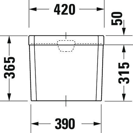 Duravit Serie 1930 Spülkasten 3/6L mit Dual Flush, Anschluss unten links, WonderGliss, weiß