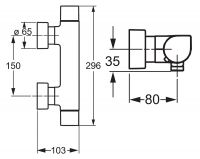 Vorschau: Hansa Hansatempra Style Brause-Thermostat-Batterie, chrom