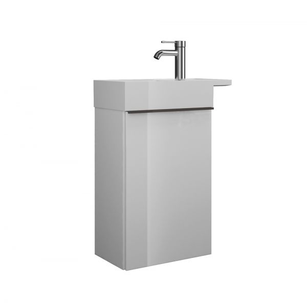 Burgbad Yumo Gästebad Handwaschbecken 50,5m mit Waschtischunterschrank