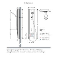 Vorschau: WimTec PROOF P6 HB Duschpaneel 12V Netzbetrieb, edelstahl