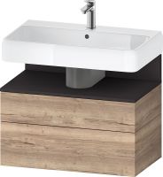 Vorschau: Duravit Qatego Unterschrank 79x47cm in eiche marmoriert, mit offenem Fach in graphit supermatt Antifingerprint QA4394