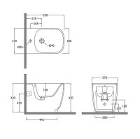 Vorschau: Kludi RESA S Stand-Bidet 55cm, weiß