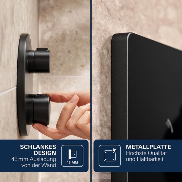 Grohe Precision SmartControl Duschsystem, eckig, mit Thermostat, schwarz matt