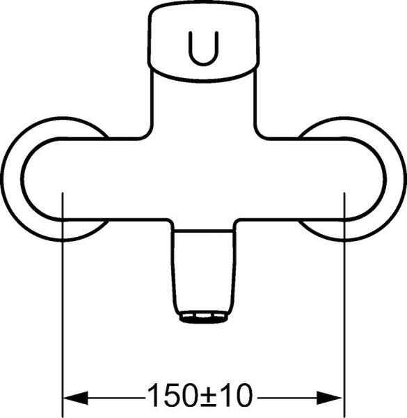 Hansa Hansamedipro Waschtisch-Einhand-Wandbatterie, 171mm, chrom