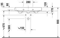 Vorschau: Duravit Happy D.2 Waschtisch 80x50,5cm mit Hahnloch und Überlauf, geschliffen, weiß 2318800027