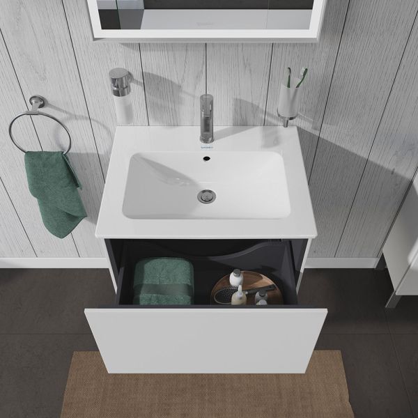 Duravit L-Cube Waschtischunterschrank wandhängend 62x48cm mit 1 Schublade für ME by Starck 233663