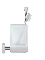 Vorschau: Duravit Karree Zahnputzbecher wandhängend, chrom