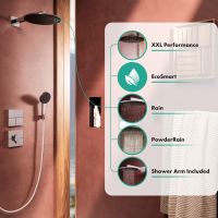 Vorschau: hansgrohe Raindance Alive S Duschkopf 300 2 Strahlarten wassersparend mit Brausearm, weiß matt