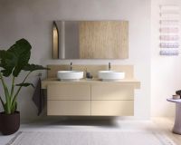Vorschau: Duravit Balcoon Waschtischunterschrank 140x57cm für Aufsatzbecken, sandbeige matt
