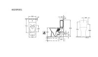 Vorschau: Villeroy&Boch ViCare Stand-Tiefspül-WC für Kombination, spülrandlos, bodenstehend, weiß 36x71cm 4620R001