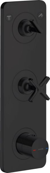 Axor Citterio E Thermostatmodul Unterputz für 2 Verbraucher, mit Platte schwarz matt 36703670