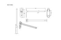 Vorschau: Villeroy&Boch ViCare Klappgriff mit Easy-Click-Aushängmechanismus, 65cm, chrom 92174161 