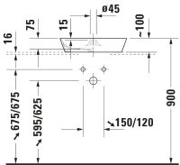 Vorschau: Duravit Cape Cod Aufsatzbecken 48 weiss matt 23284832001