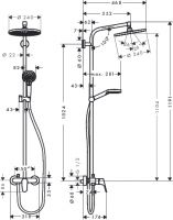 Vorschau: Hansgrohe Crometta S 240 1jet Showerpipe mit Einhebelmischer, chrom