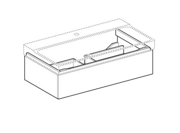 Geberit Xeno² Waschtischunterschrank mit 1 Auszug, 88x22cm_1