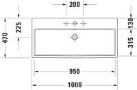 Vorschau: Duravit Vero Air Waschtisch 100x47cm, mit 1 Hahnloch, ohne Überlauf, geschliffen, weiß 2350100071