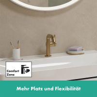 Vorschau: Hansgrohe Tecturis S Waschtischarmatur 110 Fine CoolStart wassersparend+, Push-Open, brushed bronze