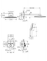 Vorschau: Grohe Grohtherm SmartControl Duschsystem m. Rainshower 310 SmartActive Cube, supersteel