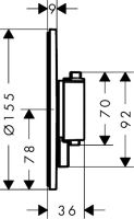 Vorschau: hansgrohe Ecostat Comfort S Thermostat, 2 Funktionen mit Sicherungskombination, weiß matt
