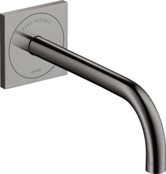 Axor Uno Elektronik-Waschtischmischer Unterputz mit Auslauf 225mm für Wandmontage polished black chrome 38120330