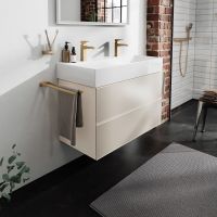 hansgrohe Xevolos E Waschtischunterschrank 98x47,5cm für Waschtisch, 2 Schubkästen sandbeige matt sandbeige matellic hansgrohe Xevolos E Waschtischunterschrank 98x47,5cm für Waschtisch, 2 Schubkästen sandbeige matt sandbeige matellic